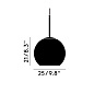 Copper LED Round 25cm Tom Dixon, подвесной светильник — фото 2