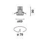 QM35 Reflex iGuzzini Minimal fixed recessed luminaire Ø 75 mm - Wide Flood beam - UGR < 19 - DALI