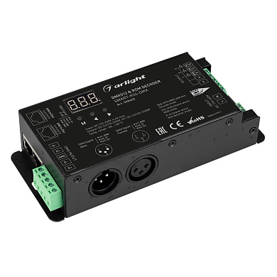 028450 Arlight Декодер SMART-K56-DMX (230V, 3x1.5A, XLR3, 2.4G)