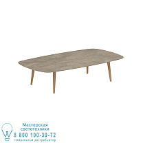 ВЫСОКИЙ СТОЛ STYLETTO LOUNGE 220x120CM НОГИ ТИКА КЕРАМИЧЕСКАЯ СТОЛЕШНИЦА TERRA SABBIA Royal Botania