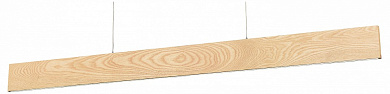 подвесной линейный светильник из натурального дерева с мягким рассеиванием света