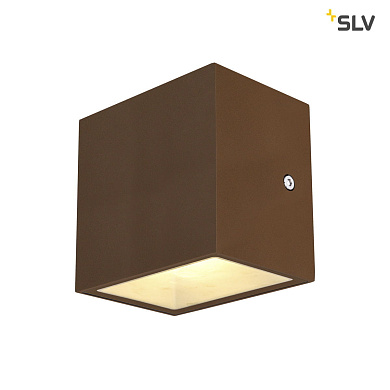 1002034 SLV SITRA CUBE LED светильник настенный IP44 10Вт с LED 3000К, 2х 560лм, 2х 90°, бурый