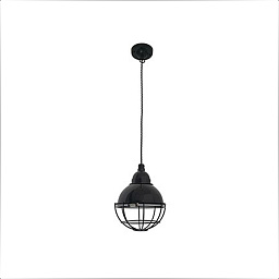 62802 Faro Barcelona CLAIRE подвесной светильник черный с прозрачным стеклянным плафоном