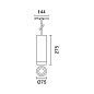 QP44 Laser iGuzzini Ø75 Deco - Pendant system for 48V track - Medium Beam - White/Black — фото 1