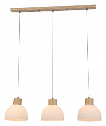 A4184SP-3BR Arte Lamp Caprice подвесной светильник с тремя плафонами на деревянной планке