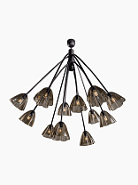Люстра Heathfield Belle Large — Дымчатый; Сатиновая латунь