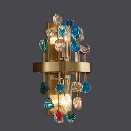 rufina01 Imperiumloft Rufina настенный светильник с декоративными стеклянными вставками и цветным основанием