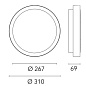 Platter Flos Outdoor Накладной потолочный или настенный светильник круглый серый синий f-o-1092 — фото 1