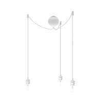 Cannonball white cluster 3 Ø 12cm L 2,5 m