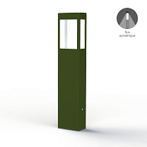 Tetra N° 3; Clear polycarbonate Built-in LED 2700°K warm white SYM 12W; Fern green