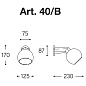 40/B QUARANTA Aldo Bernardi настенный накладной светильник