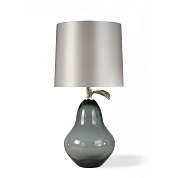 Pear Lamp Charcoal with Very Decayed Silver Porta Romana