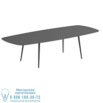 STYLETTO СТАНДАРТНЫЙ ОБЕДЕННЫЙ СТОЛ 300X120CM АЛЮМИНИЕВЫЕ НОЖКИ БРОНЗОВАЯ КЕРАМИЧЕСКАЯ СТОЛЕШНЯ ЧЕРНЫЙ Royal Botania