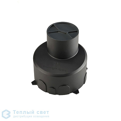 корпус монтажный встраиваемый в грунт черного цвета для наружных светильников