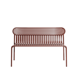 M0740624 La Petite Friture WEEK-END Садовая скамейка металлическая бордовая