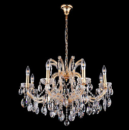 HOLLYWOOD SP8 GOLD Crystal Lux HOLLYWOOD люстра с золотым каркасом и множеством хрустальных деталей