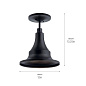 Hampshire 13.25" 1 Light Pendant/Semi Flush Textured Black уличный подвесной светильник 59057BKT Kichler — фото 6