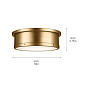 Serca 18" 3 Light Flush Mount Brushed Natural Brass потолочный светильник 52541BNB Kichler — фото 8