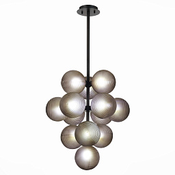 SL1184.403.13 ST-Luce Todo подвесной светильник с несколькими круглыми плафонами в черном корпусе
