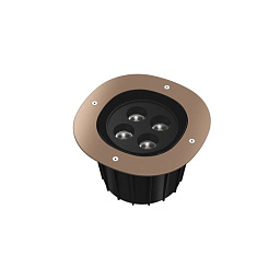 Flos A-Round круглый наземный уличный прожектор с бронзовым ободом и несколькими LED-модулями