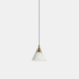 00-7588-DL-DO Leds C4 Veneto подвесной светильник с одним конусным плафоном золотого оттенка