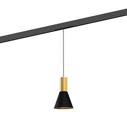 ODREY on track 1.3 LED Gold + Jet Black Wever Ducre Odrey On Track подвесной конусный трековый светильник чёрного цвета для магнитного трека 48V