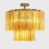 Crono Ceiling Lamp Янтарный / 4 / Состаренная латунь