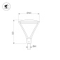 051857 Arlight Светильник ALT-OSARIS-50W Warm3000 (BK, 145х60 deg, 230V) — фото 1