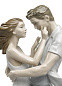 1008473 Lladro The Thrill Of Love фарфоровая статуэтка целующейся пары — фото 4