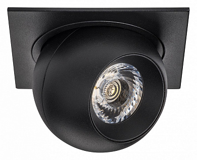 встраиваемый потолочный светильник с поворотным модулем черный