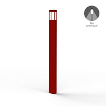 Tetra N° 5; Clear polycarbonate Built-in LED 2700°K warm white SYM 12W; Tomato red