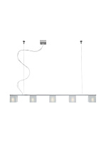 подвесной светильник белый с прямоугольной композицией из плафонов