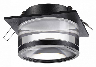 встраиваемый точечный светильник черного цвета