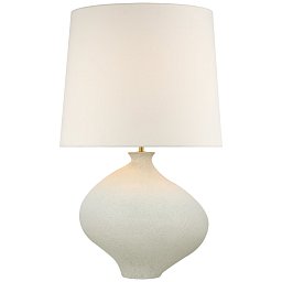 ARN3651MWT-L Visual Comfort Celia настольная лампа с округлым основанием и тканевым абажуром белого цвета