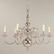 CL0002.NI.SE Dutch Chandelier, 6 Lights, Nickel, Large