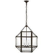 Morris Medium Lantern античный цинк с прозрачным стеклом