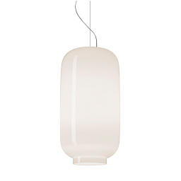 FN210072E_11 Foscarini Chouchin подвесной светильник с овальным стеклянным плафоном молочного оттенка
