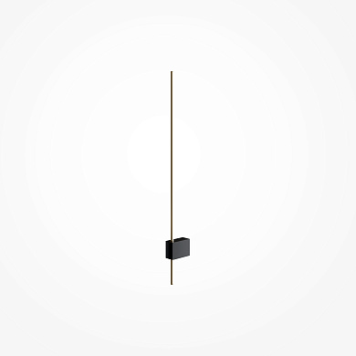 настенный вытянутый светильник черного цвета