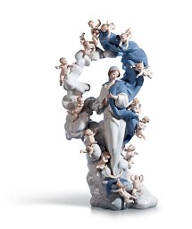 Фарфоровая статуэтка Девы Марии с ангелами Immaculate Virgin Lladro, лимитированная серия 01001799