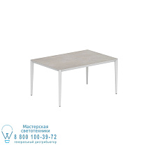 СТОЛ U-NITE 150X100CM БЕЛЫЙ С КЕРАМИЧЕСКОЙ СТОЛЕШНИЦЕЙ CEMENTO LUMINOSO Royal Botania
