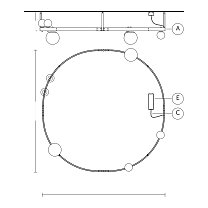 Stant PL264CCINT, кольцо 189 см: 4 сферы Ø12 см и 2 сферы Ø20 см