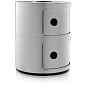 05966XX Kartell Componibili Металлический контейнер для хранения с 2 отделениями, хром — фото 2