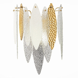 SL1224.201.02 ST-Luce Lastra настенное бра с декоративными элементами золотого и хромированного цвета