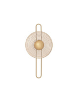 Amber Glass Brass Gold Metal LED 8Watt 220-240Volt 304Lm IP20 3000K D:30 W:8 H:60 cm