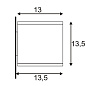 229564 SLV BIG THEO WALL OUT светильник настенный IP44 ES111 75W, серебристый