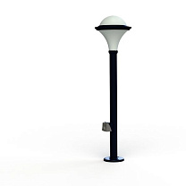 Dallas N° 8; Opal polycarbonate E27 75W Plug; Steel blue