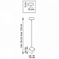 805504 Lightstar Qubica подвесной светильник, 2Вт, серебро