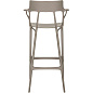 05889GR Kartell AI Барный стул AI, переработанный, 75 см, серый — фото 1