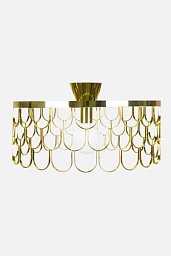 267063 Globen Lighting Gatsby потолочный светильник с металлическим абажуром цвета латуни