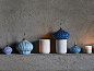 01040158 Lladro 1001 Lights декоративная свеча в фарфоровом подсвечнике с рельефной поверхностью — фото 3